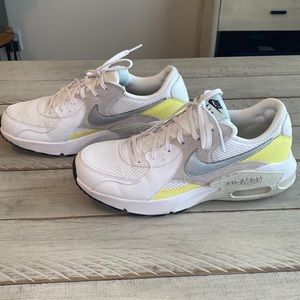 Nike Women's Air Max Excee (White/Gray/Yellow) Size 9